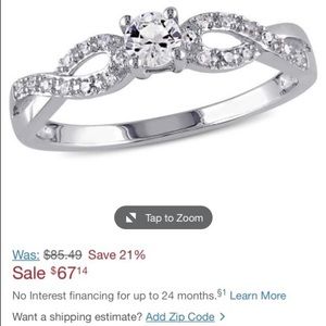 1:10 carat TDW Diamond Infinity Promise Ring